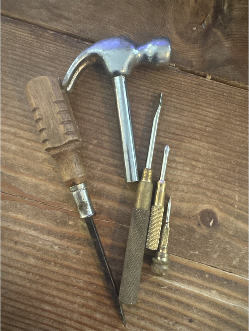 Vintage Hammer Screw Driver Combo & Flathead